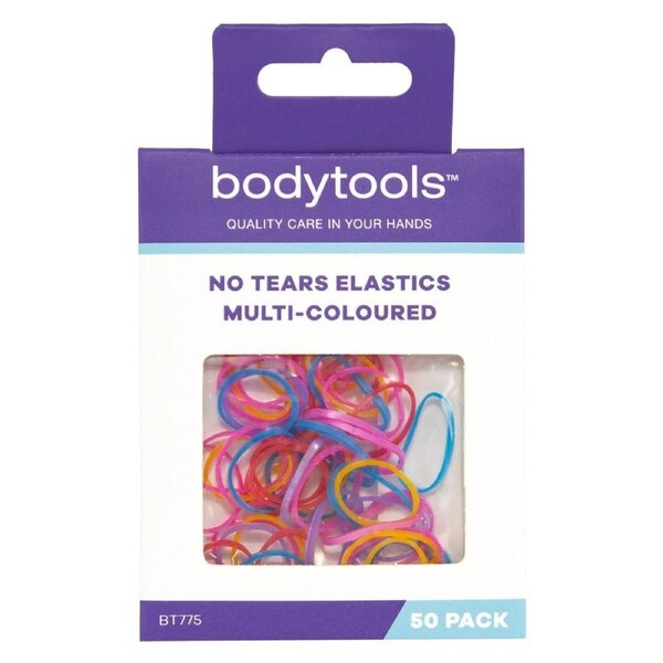 Bodytools No Tears Hair Elastics Colours 50 Pack