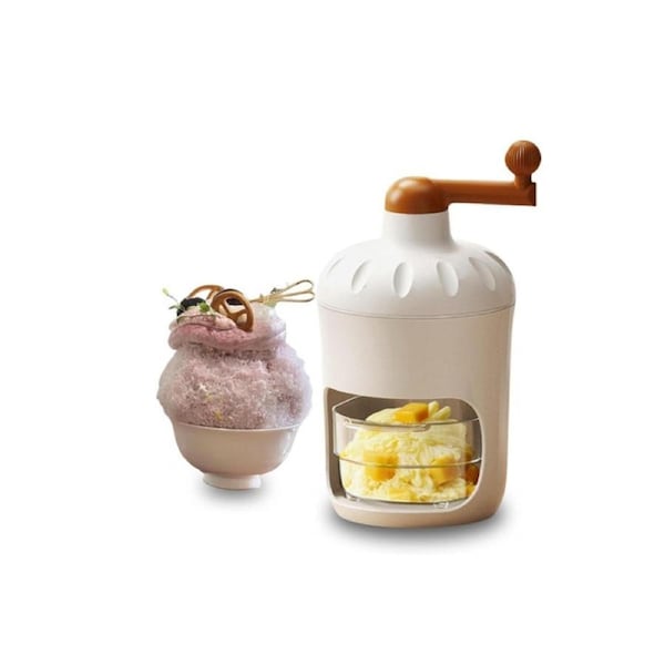 JOYBUY Manual Snow Cone and Ice Cream Maker with 2 Ice Boxes – Home Use