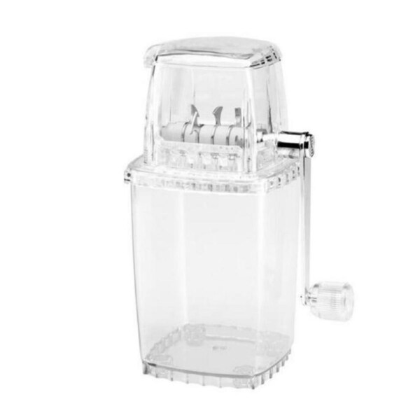 JOYBUY Transparent Manual Ice Shaver Block Crusher Snow Cone Maker