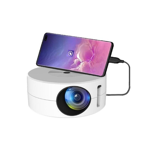 JOYBUY Mini Smart Projector Portable 180P Phone Projector Nightlight – White