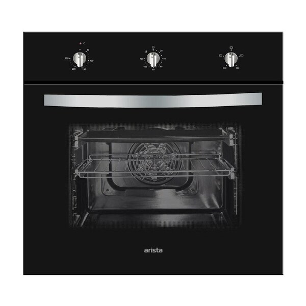Arista 60cm Full Black Glass Mechnical Timer Built-in Oven OVMEC4GL