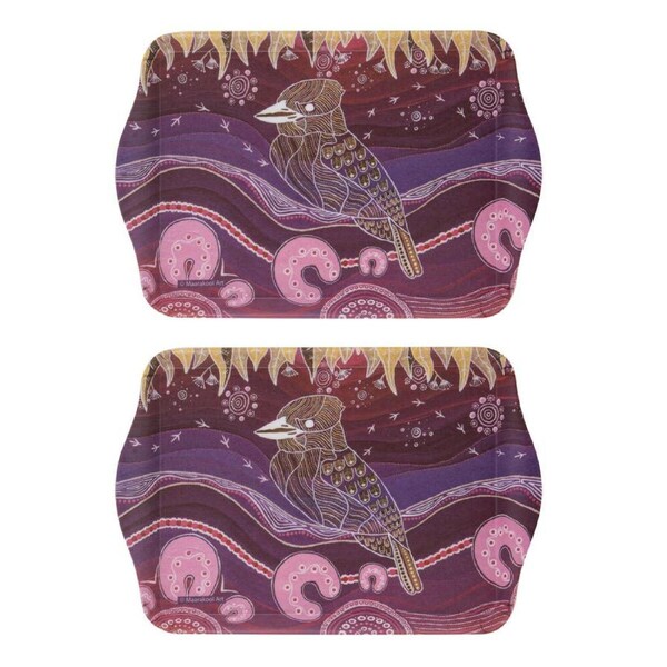 2pc Ashdene Spirit Land Kookaburra Scatter Tray Organiser 21x14.2cm