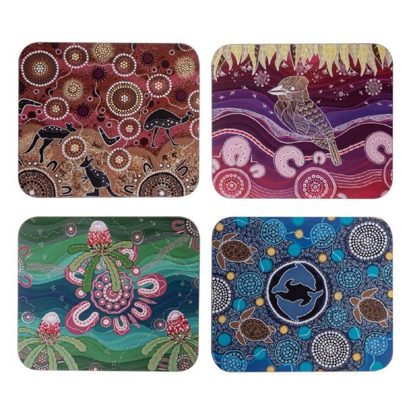 4pc Ashdene Spirit Land Cup Mug Kitchen Drinks Coaster 11x9.7cm