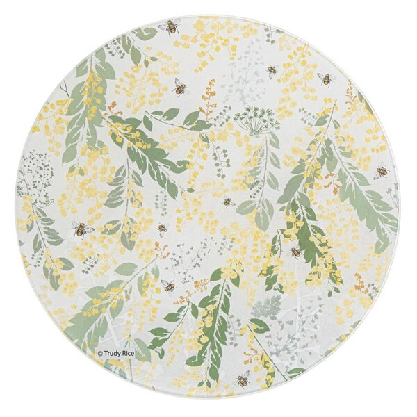 Ashdene Trudy's Garden Wattle Round Kitchen Table Mat Surface Protector 30x30cm