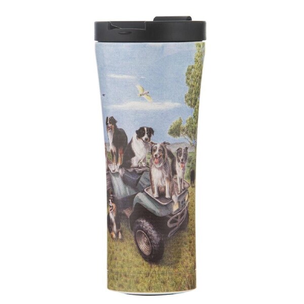 Ashdene Working Dogs Quad Bike Stainless Steel Drink Travel Mug Tumbler 500ml