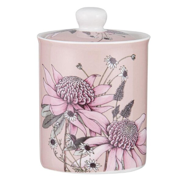 Ashdene Secret Garden Kitchen Container New Bone China Canister 640ml Blush