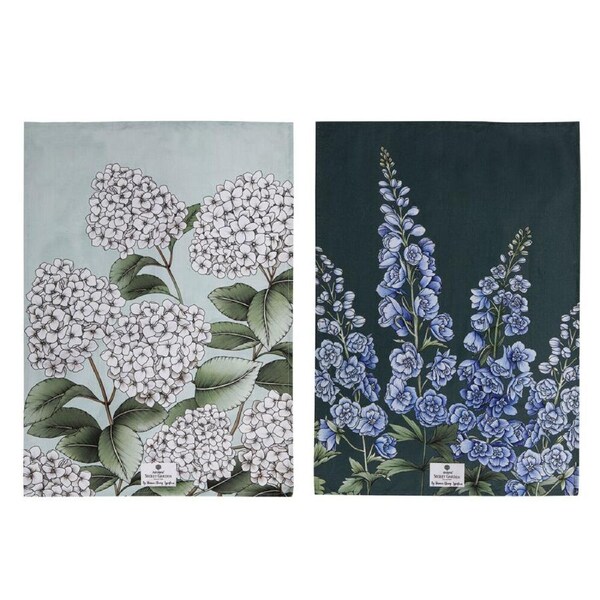 2pc Ashdene Secret Garden Cleaning Kitchen Towel Dishcloth 70x50cm Blue