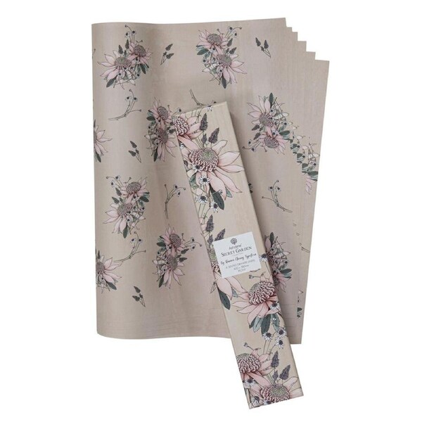 6pc Ashdene Secret Garden Peony Scented Fragrant Drawer Liners 42x58.5cm