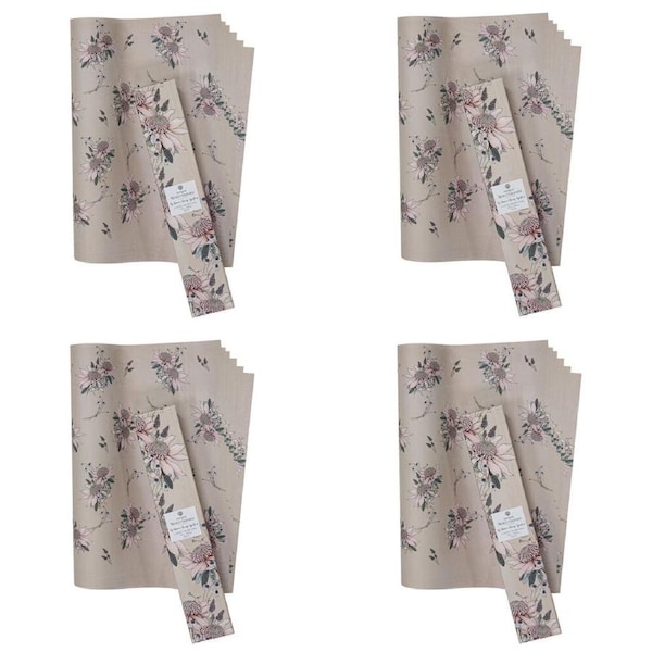 4x 6pc Ashdene Secret Garden Peony Scented Fragrant Drawer Liners 42x58.5cm