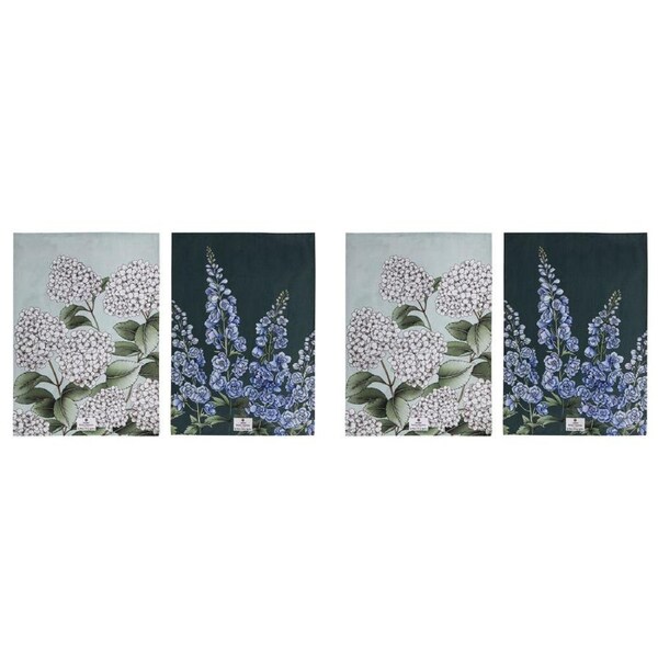 2x 2pc Ashdene Secret Garden Cleaning Kitchen Towel Dishcloth 70x50cm Blue
