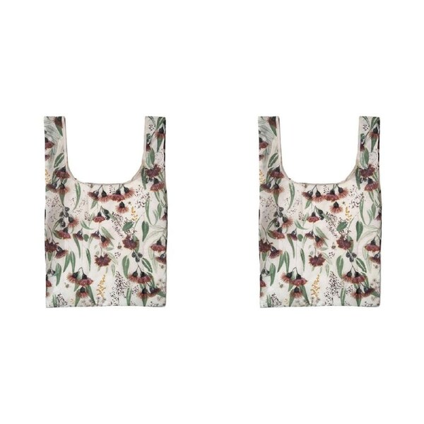 2PK Ashdene Trudy's Garden Princess Grocery Storage Shopping Bag 36x64cm Silver