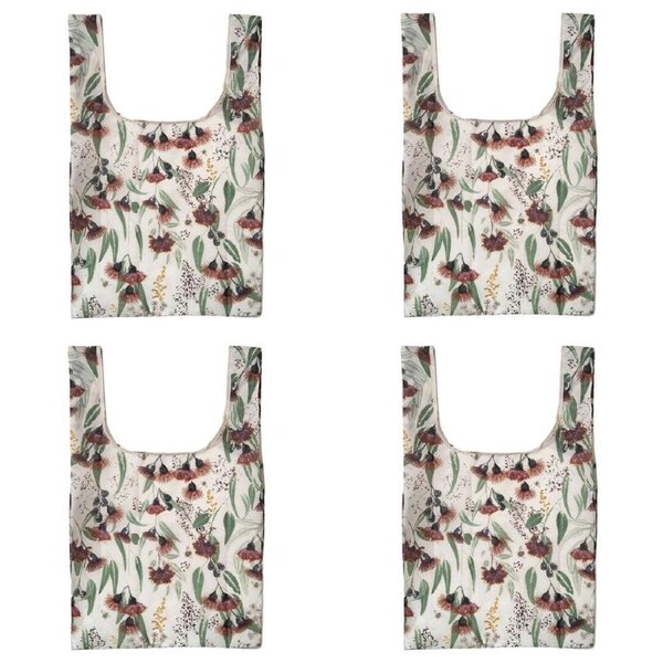 4PK Ashdene Trudy's Garden Princess Grocery Storage Shopping Bag 36x64cm Silver