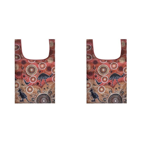 2PK Ashdene Spirit Land Hunting At Sunset Grocery Storage Shopping Bag 36x64cm