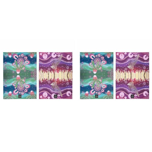 2x 2pc Ashdene Spirit Land Beauty Kooka Cleaning Kitchen Towel Dishcloth 70x50cm
