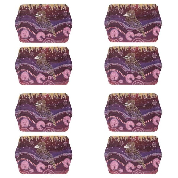 4x 2pc Ashdene Spirit Land Kookaburra Scatter Tray Organiser 21x14.2cm