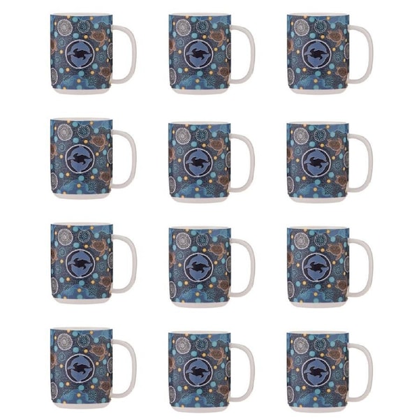 12PK Ashdene Spirit Land Harmony In The Waters New Bone China Drinking Mug 400ml