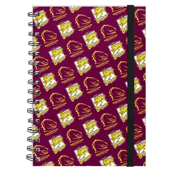 Brisbane Broncos NRL Rugby League Official Notebook A5