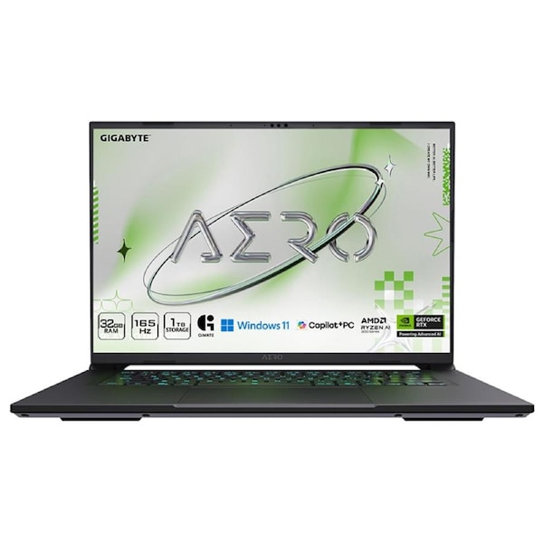 Gigabyte Aero X16 16in WQXGA 165Hz Ryzen AI 9 HX 370 RTX 5070 1TB SSD 32GB RAM W11P Gaming Laptop - Black (AERO X16 2WHA3AUC64DP)