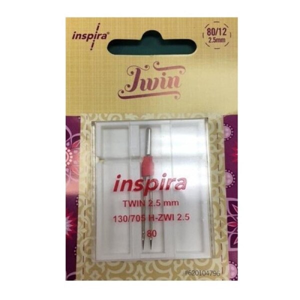 Inspira Sewing Machine Twin 80/12 Needle 2.5mm