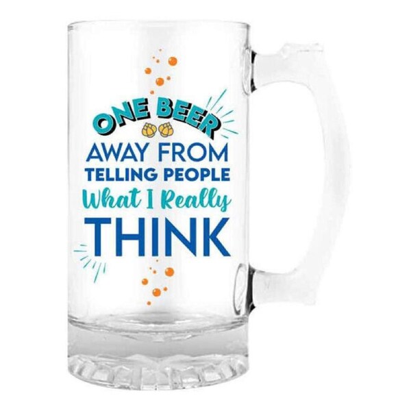 Landmark Beer Stein One Beer Away from Telling People Glass