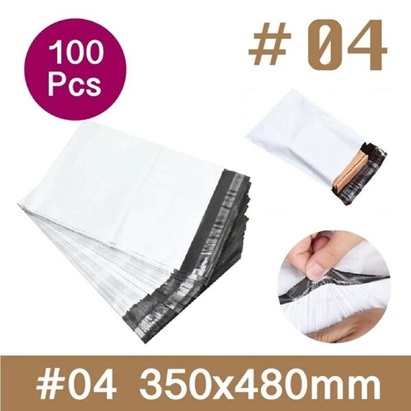 100x Mailing Bags Poly Postage Satchels - Waterproof Plain Discreet Self-Sealing Plastic Shipping Bags
