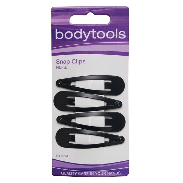 Bodytools Snap Clips Black 2 Pairs