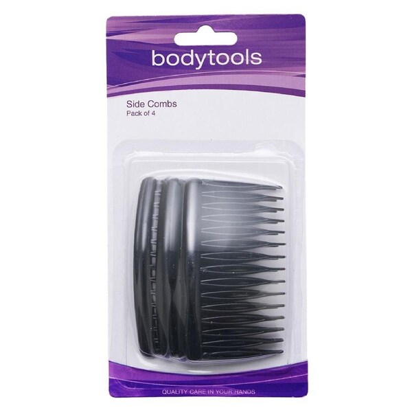 Bodytools Side Combs Black 8cm - 4 Pack