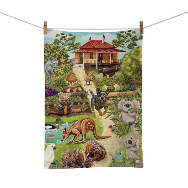 La La Land Garden Giggles - Tea Towel