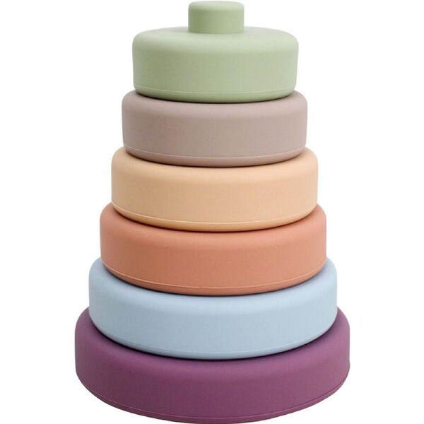LVD Silicone Baby Stacking Column Teething Toy 9.5x12.5cm Multicoloured