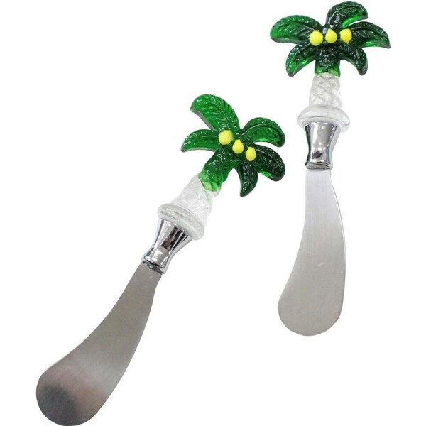 2pc LVD Stainless Steel Glass Spreader Charcuterie Cutlery Set 17cm Palm