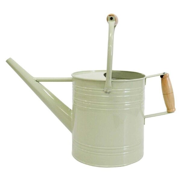 LVD Metal Outdoor Gardening Watering Can w/ Wooden Handle 39x17cm Sage Green
