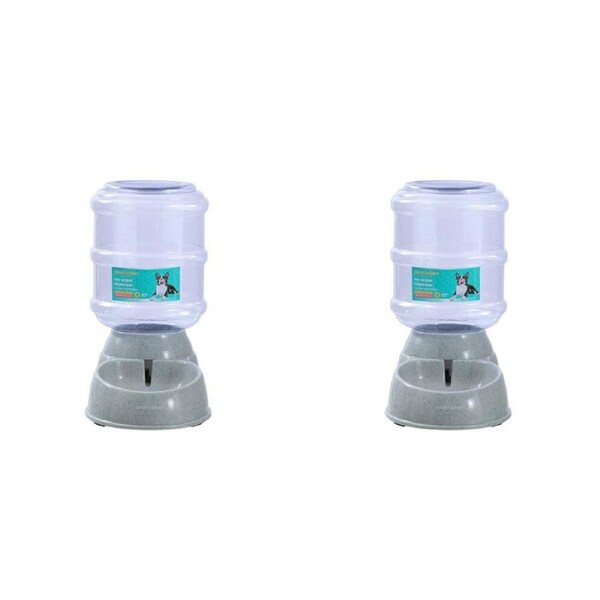 2PK Paws And Claws Barrel Pet Fresh Water Dispenser 3.8L/32x17.5x31cm Clear