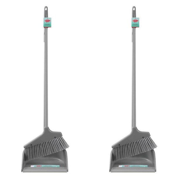 2PK Boxsweden Prime Tall Standing Cleaning Dustpan and Angled Brush Assorted