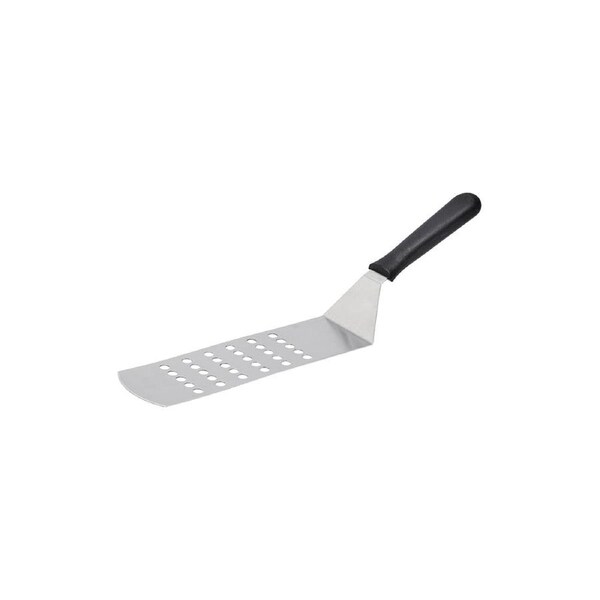Chef Inox Grill Turner with Black Handle - Perforated, 250x75x380mm