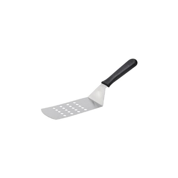 Chef Inox Grill Turner with Black Handle - Perforated, 180x75x310mm