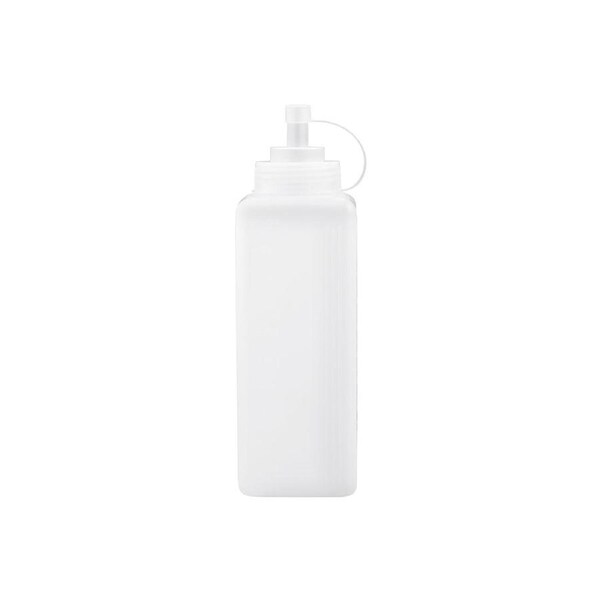 Chef Inox Square Squeeze Bottle Plastic - 1L, Clear, Box of 10