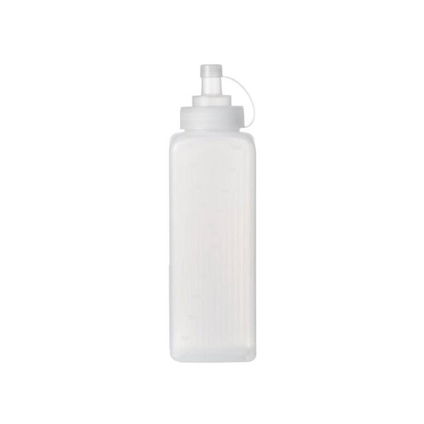 Chef Inox Square Wide Mouth Squeeze Bottle - Graduated, 1L, Box of 10