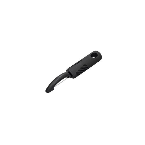 Chef Inox Easy Grip Stainless Steel Peeler with Black Handle - 180mm