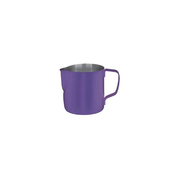 Brew Powder Coated Stainless Steel Milk Frothing Jug 350ml - Purple