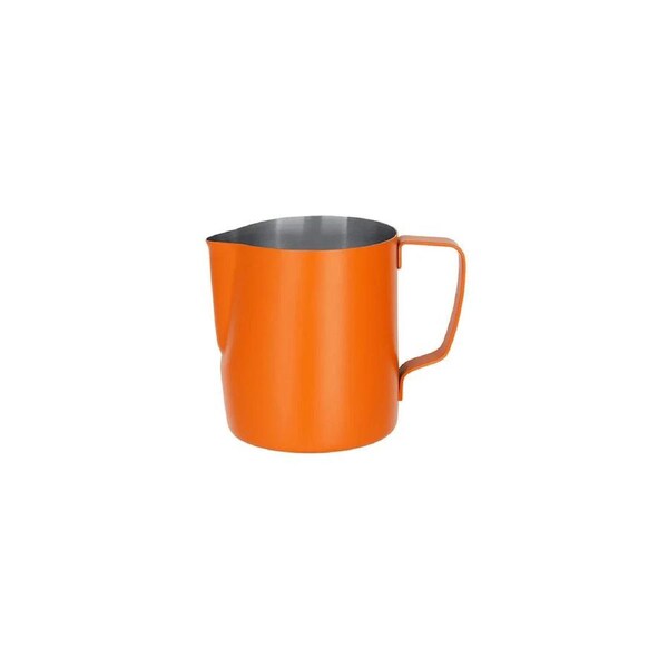 Brew Powder Coated Stainless Steel Milk Frothing Jug 600ml - Orange