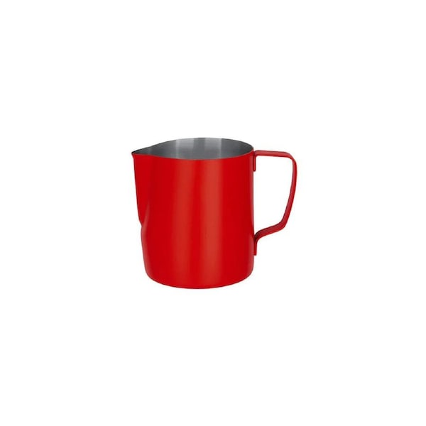 Brew Powder Coated Stainless Steel Milk Frothing Jug 600ml - Red