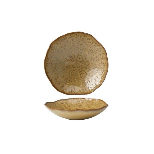 Tablekraft Fusion Lotus Deep Coupe Plate - 210mm Cinnamon, Box of 6