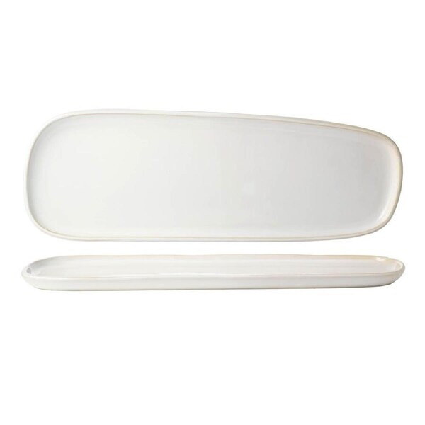 Tablekraft Urban Serve Oval Irregular Plate - 535x185mm, White, Box of 6