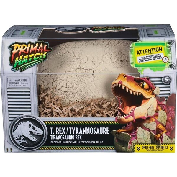 Jurassic World - Primal Hatch T.Rex Interactive Toy Dinosaur & Egg