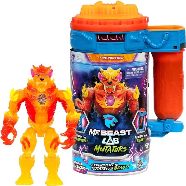 MrBeast Lab - Mutators Fire Panther Hyper Fusion Series Action Figure