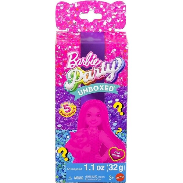 Barbie - Barbie Party Unboxed Glam Party Chelsea 5 Surprises! - Mattel