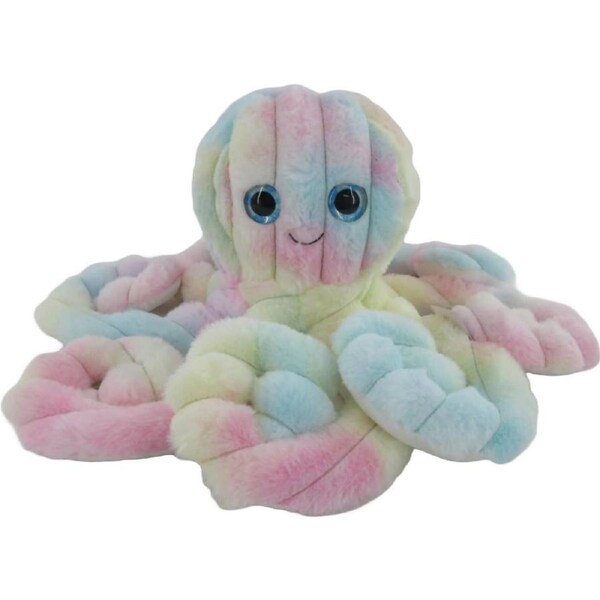 Cotton Candy - Wiggleton Tie-Dyed Pink/Pastels Octopus 50cm Plush