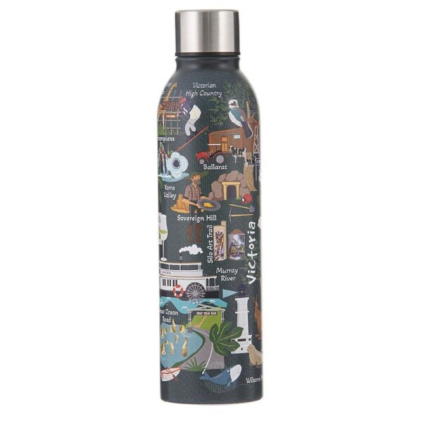 Ashdene Land Down Under Vic Stainless Steel Water Bottle Flask 500ml