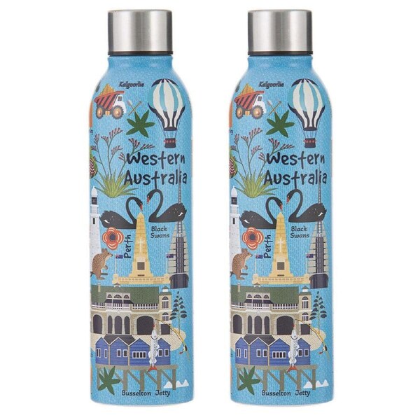 2PK Ashdene Land Down Under WA Stainless Steel Water Bottle Flask 500ml