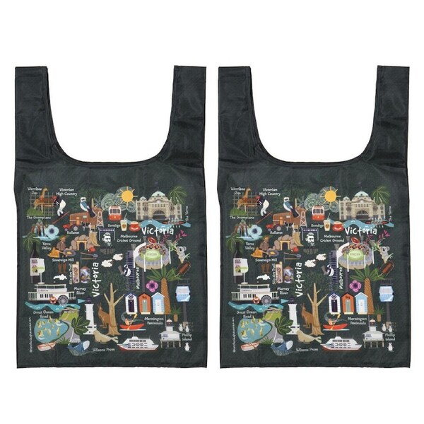 2PK Ashdene Land Down Under Vic Reusable Grocery Shopping Bag 36x64cm